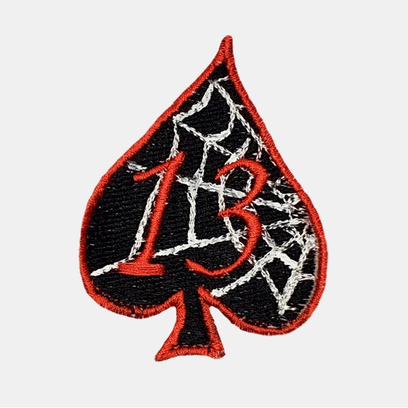 New Lucky 13 Sew- On Embroidered Patch Single  Size: 3" By 2 1/4" - Picture 1 of 2